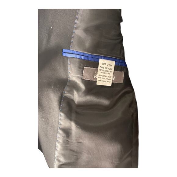 Kenneth Cole Reaction Suit Separate Jacket Blazer Two Button Black Size 38R 31W - Picture 8 of 10